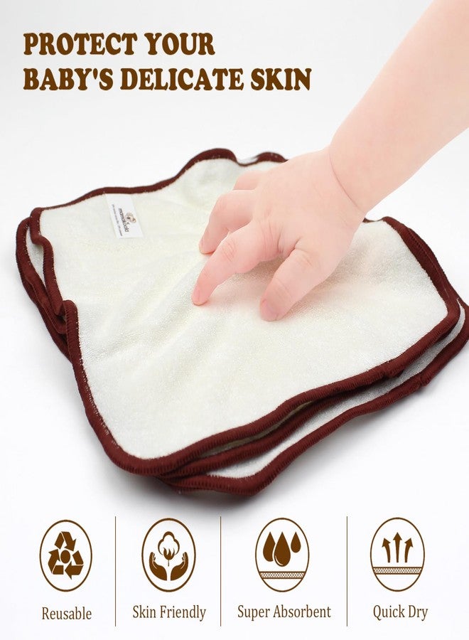 Mama Koala Natural Cloth Baby Wipes, Reusable and Washable Baby Diaper Wipes, Natural Unbleached Baby Face Wipes, 15 Pack with 1 Pcs of Waterproof Pod, 7.8x7.8 Inches - Image 3